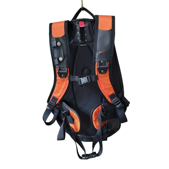 VTG Nike Acg Backpack Bioknx Black & Orange 100% Nylon Adjustable Straps - Picture 3 of 10